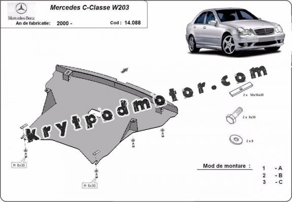 Kryt pod motor Mercedes C-classe W203