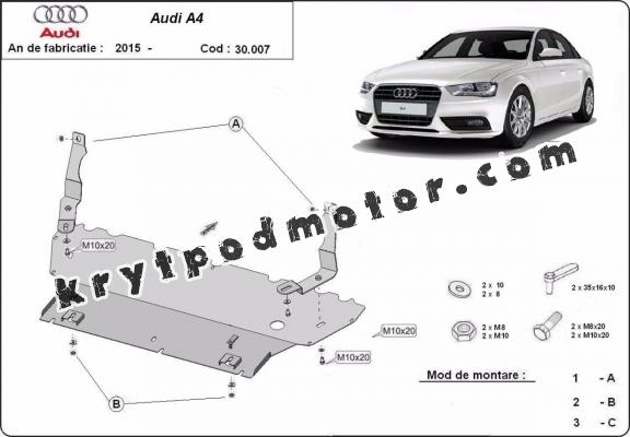 Kryt pod motor Audi A4  B9