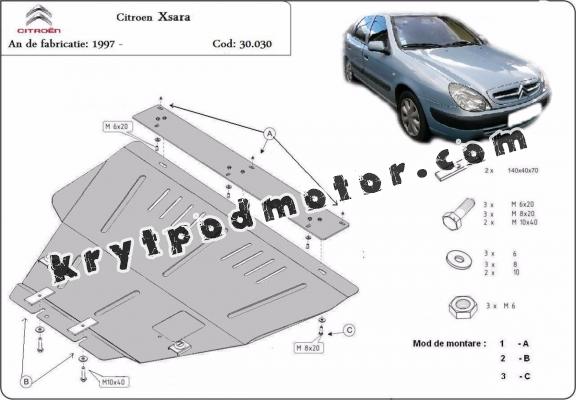 Kryt pod motor  Citroen Xsara