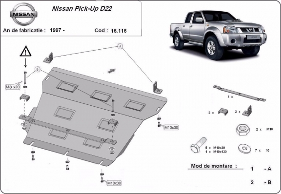 Kryt pod motor Nissan Pick Up