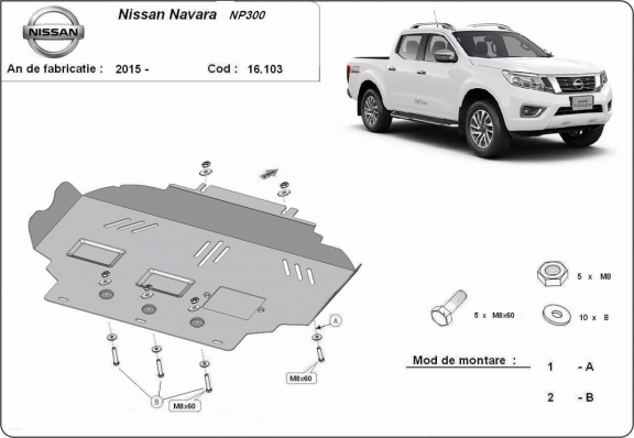 Kryt pod motor Nissan Navara NP300 - D23