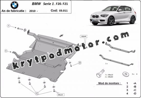 Kryt pod motor BMW Seria 1 F20/F21