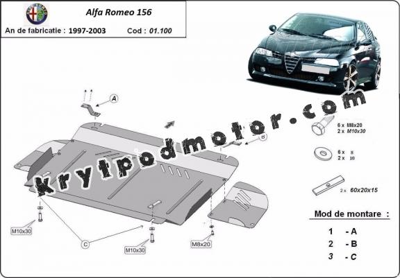 Kryt pod motor Alfa Romeo 156