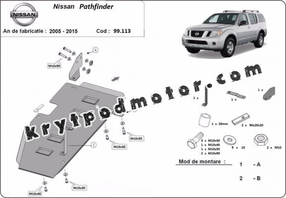 Kryt pod nádrž Nissan Pathfinder R51