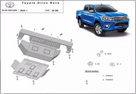 Kryt pod motor Toyota Hilux Revo