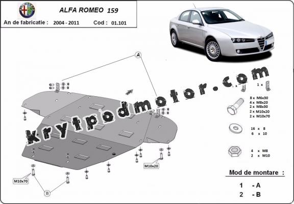 Kryt pod motor Alfa Romeo 159
