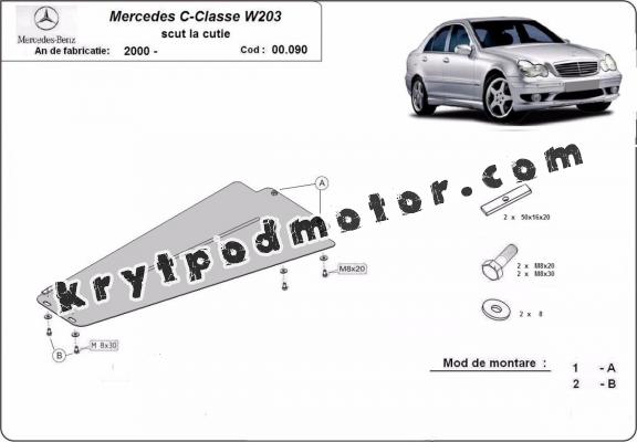 Kryt pod automatická převodovka Mercedes C-Clasee W203