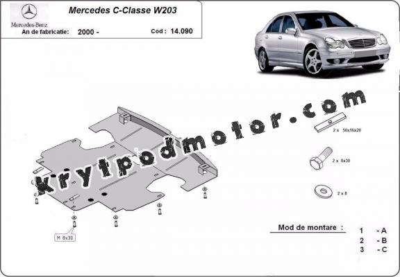 Kryt pod motor Mercedes C-Classe