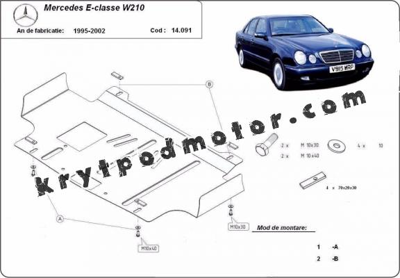 Kryt pod motor Mercedes E-Classe W210