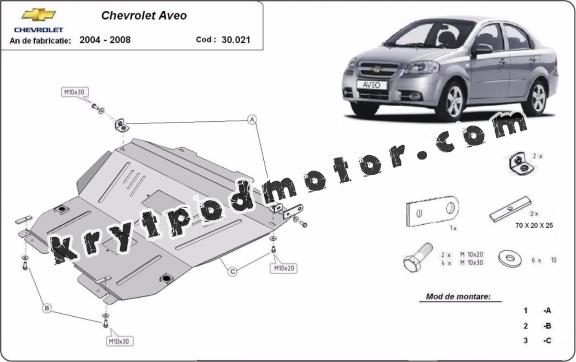 Kryt pod motor Chevrolet Aveo