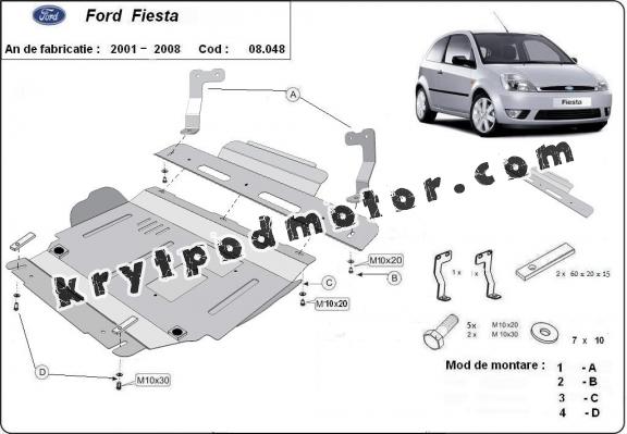 Kryt pod motor Ford Fiesta