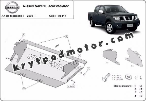 Kryt pod chladič Nissan Navara