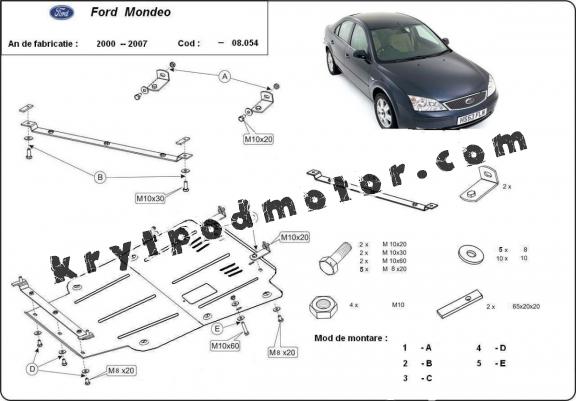 Kryt pod motor Ford Mondeo 3