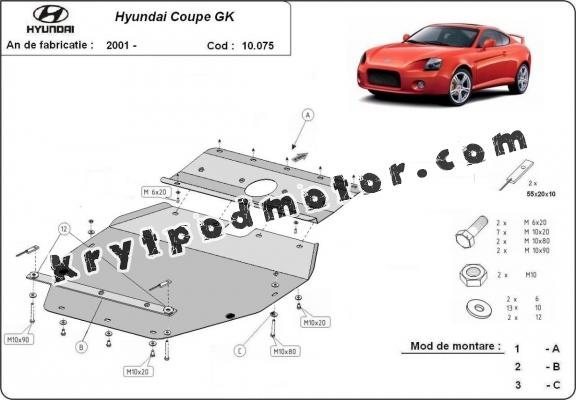 Kryt pod motor Hyundai Coupé Gk