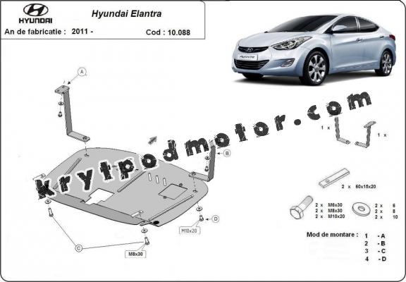 Kryt pod motor Hyundai Elantra 2