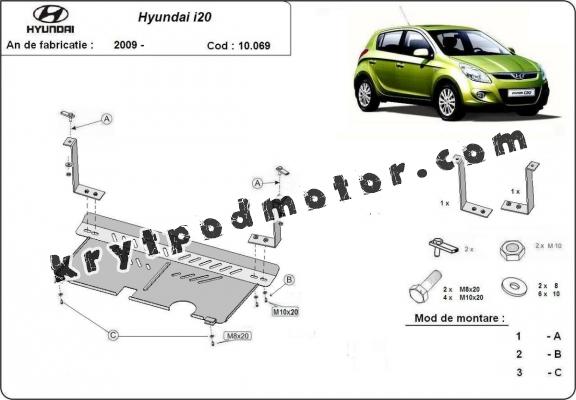 Kryt pod motor Hyundai i 20