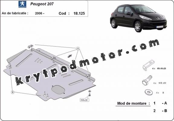 Kryt pod motor Peugeot 207