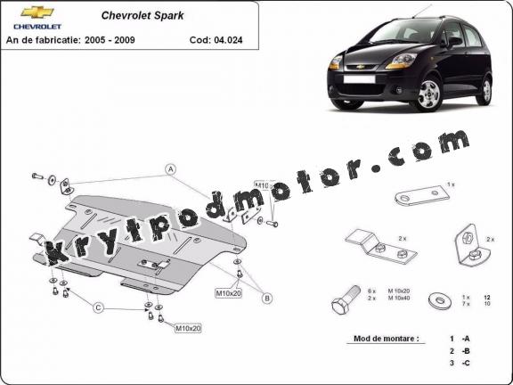 Kryt pod motor Chevrolet Spark