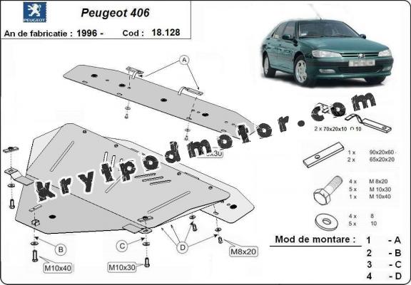 Kryt pod motor Peugeot 406