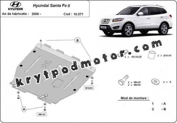 Kryt pod motor Hyundai Santa Fe