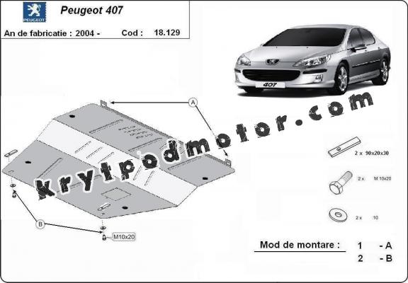 Kryt pod motor Peugeot 407