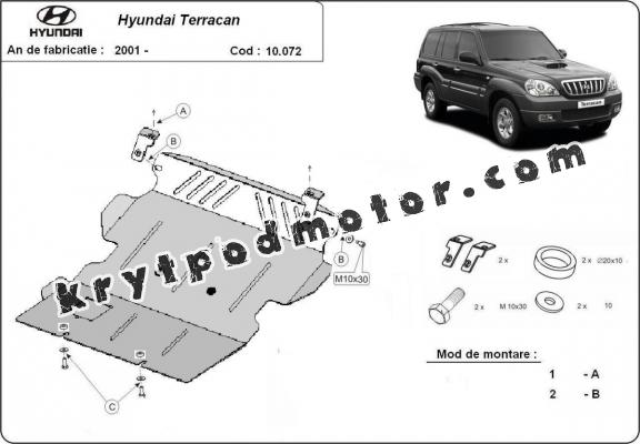 Kryt pod motor Hyundai Terracan