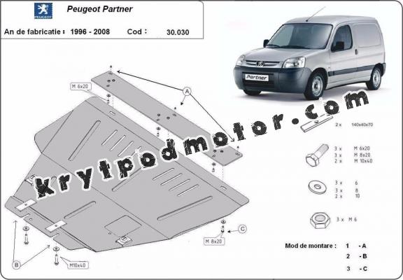 Kryt pod motor Peugeot Partner