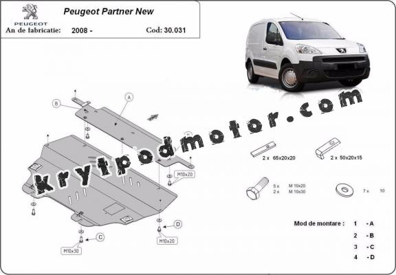 Kryt pod motor Peugeot Partner