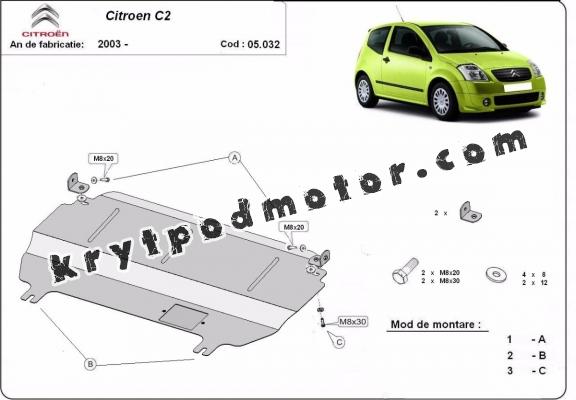 Kryt pod motor Citroen C2