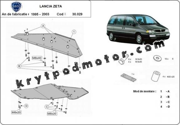 Kryt pod motor Lancia Zeta