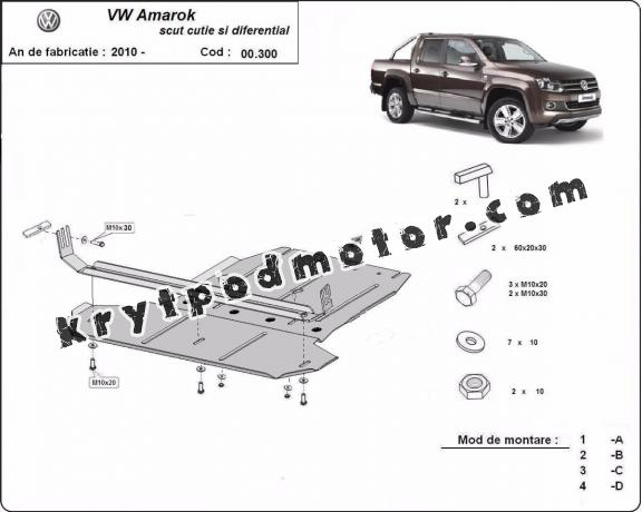 Kryt pod převodovka a diferenciál Volkswagen Amarok