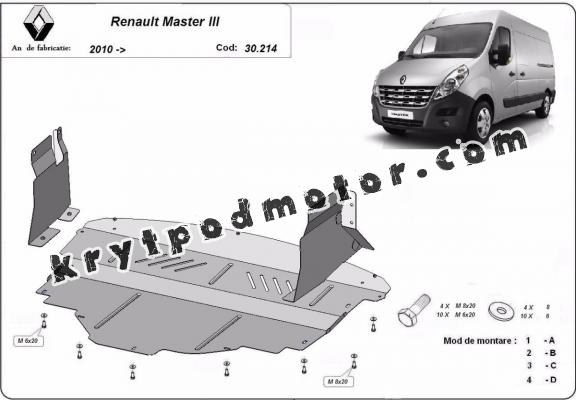 Kryt pod motor Renault Master 3