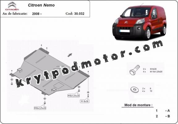 Kryt pod motor Citroen Nemo