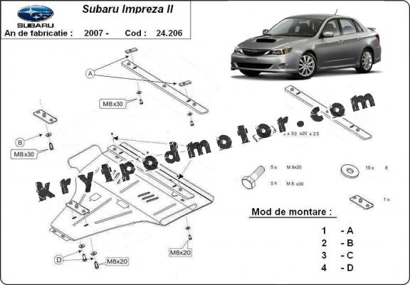 Kryt pod motor Subaru Impreza benzín