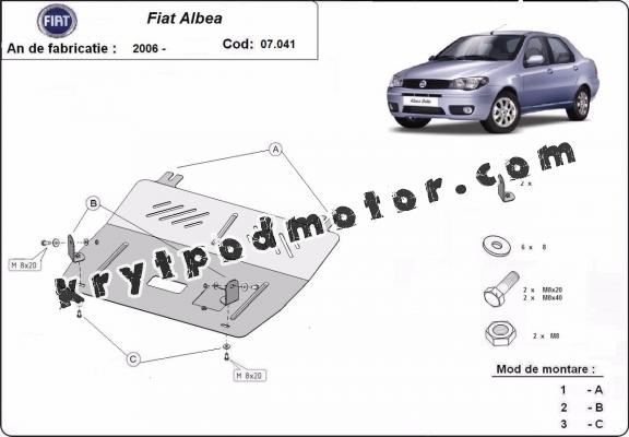 Kryt pod motor Fiat Albea