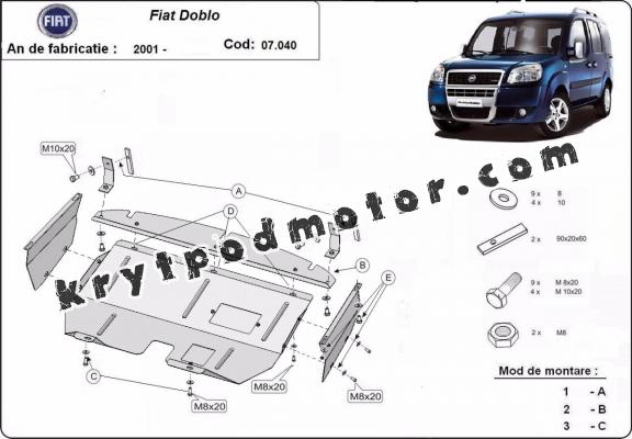 Kryt pod motor Fiat Doblo