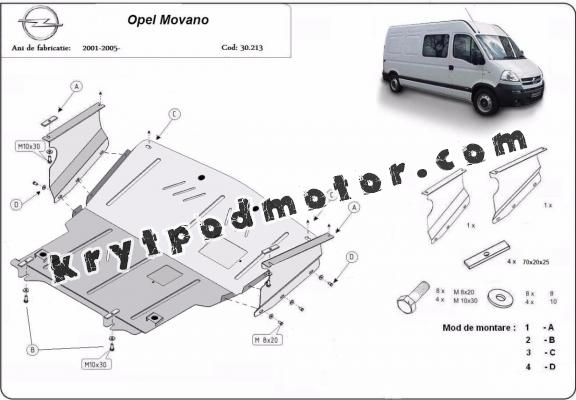 Kryt pod motor Opel Movano A 