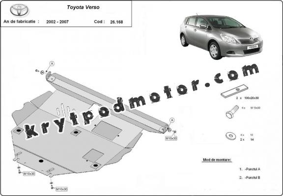 Kryt pod motor Toyota Corolla Verso