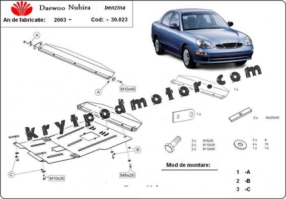 Kryt pod motor Daewoo Nubira