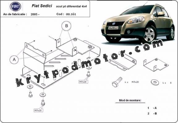 Kryt pod diferenciál Fiat Sedici