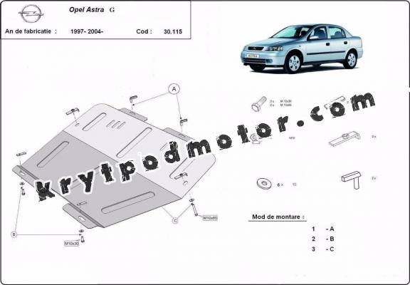 Kryt pod motor Opel Astra G