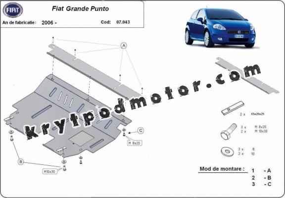 Kryt pod motor Fiat Grande Punto