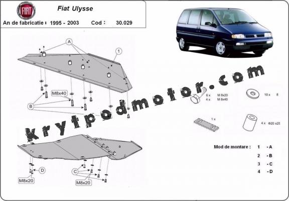 Kryt pod motor Fiat Ulysse