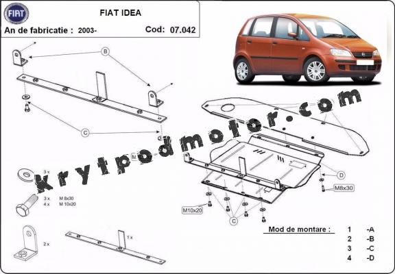 Kryt pod motor Fiat Idea