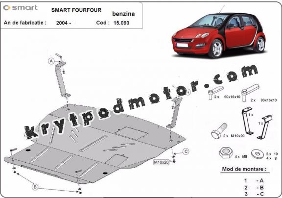 Kryt pod motor Smart ForFour benzín
