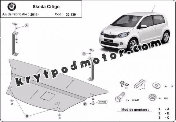 Kryt pod motor Skoda Citigo