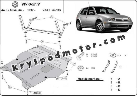 Kryt pod motor golf mk4