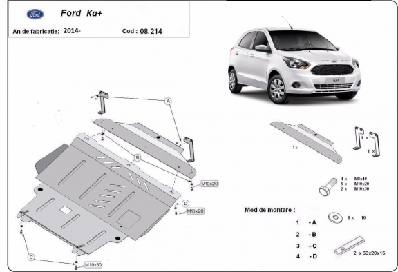 Kryt pod motor Ford KA+