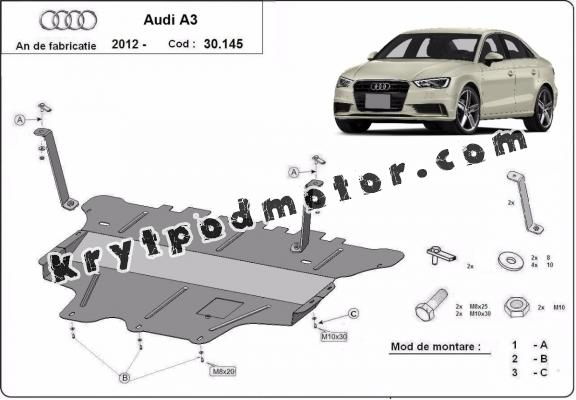 Kryt pod motor Audi A3 (8V)