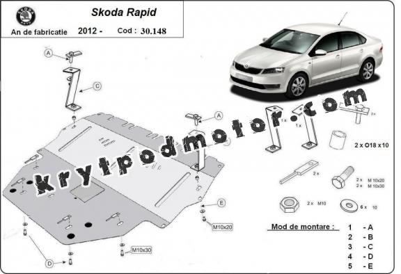 Kryt pod motor Skoda Rapid